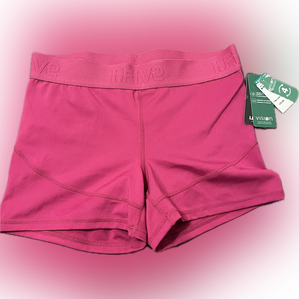 SIMONS i.FiVe Athletic Shorts Fuchsia Sport Yoga Gym Workout Exercise Beach Bold